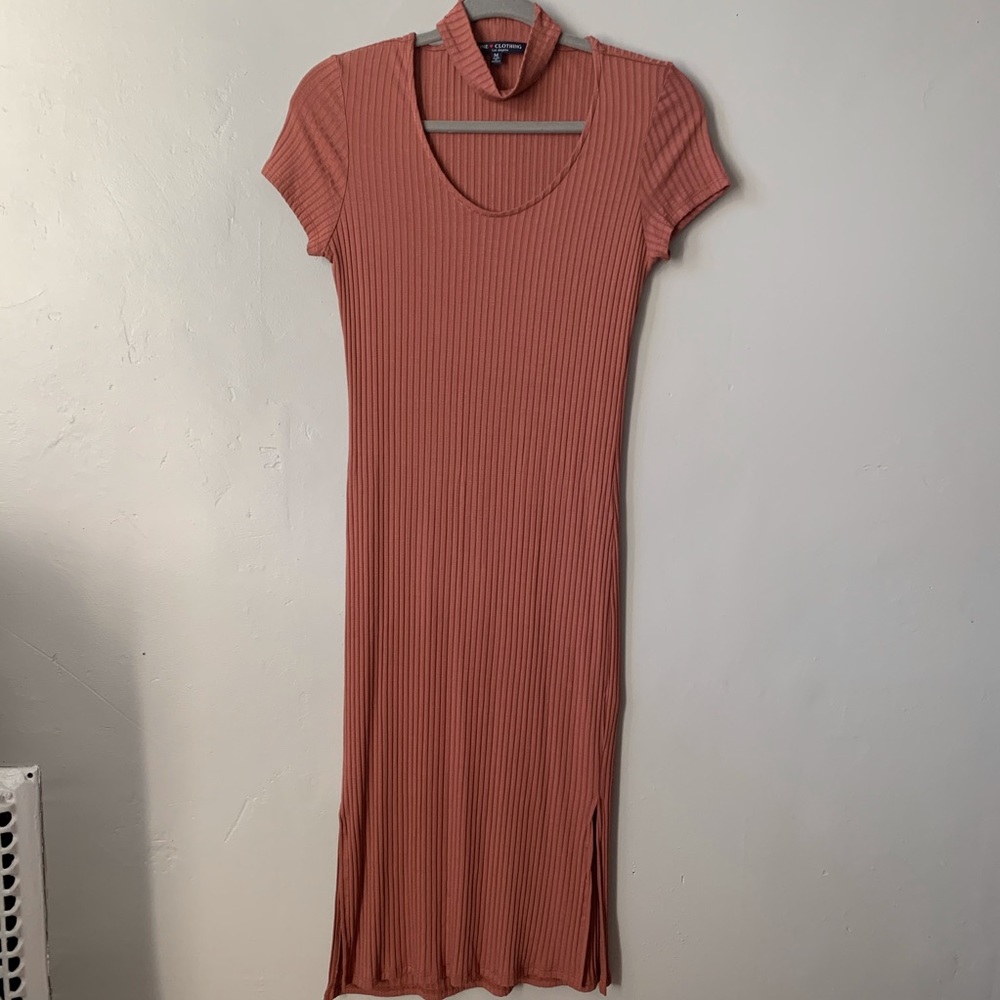 One Clothing | Ribbed Midi Dress w/choker